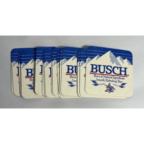 Vintage Busch Beer Cowboy Lightweight Coasters Barware 1980s Lot Of 30 NOS - Picture 1 of 4